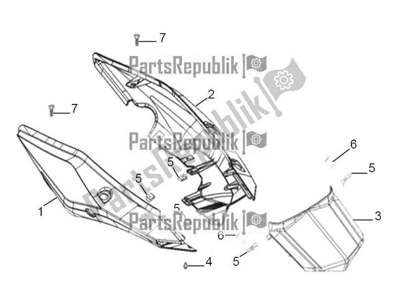 Toutes les pièces pour le Capot Arrière du Aprilia ETX 150 2016