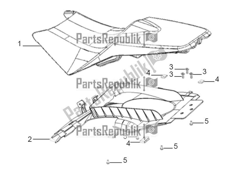 All parts for the Saddle And Rear Fender of the Aprilia ETX 150 2016