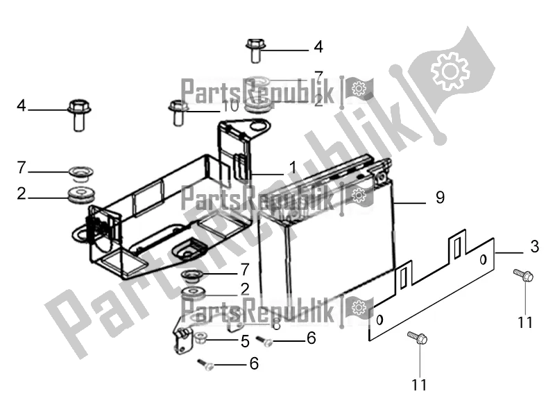 All parts for the Battery of the Aprilia ETX 150 2018