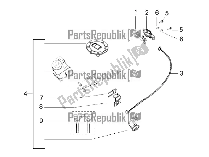 All parts for the Locks of the Aprilia ETX 150 2018