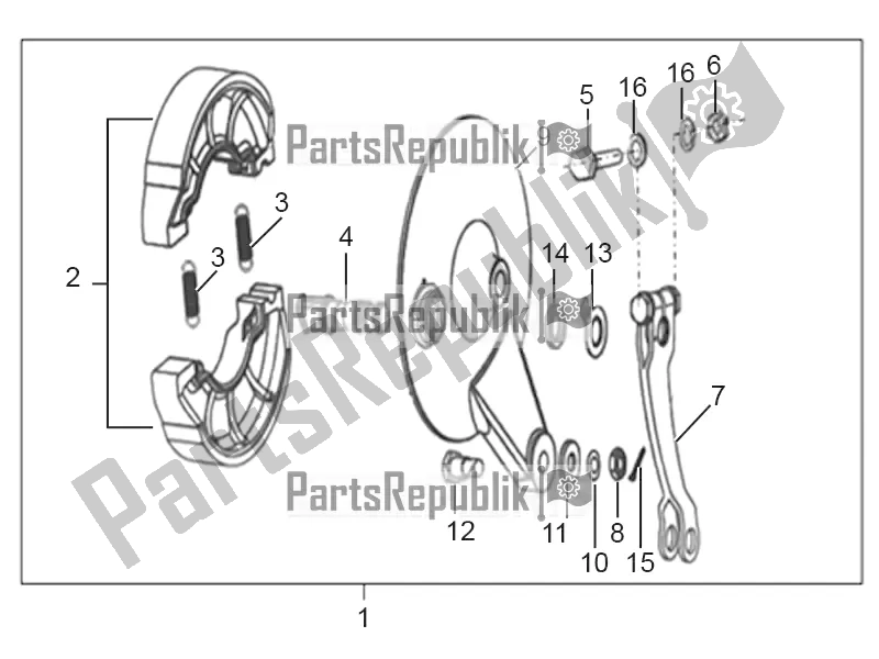 Toutes les pièces pour le Ensemble De Frein Arrière du Aprilia ETX 150 2018