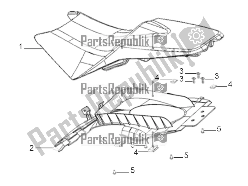 All parts for the Saddle And Rear Fender of the Aprilia ETX 150 2018