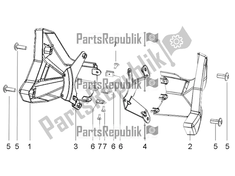 All parts for the Shroud of the Aprilia ETX 150 2018