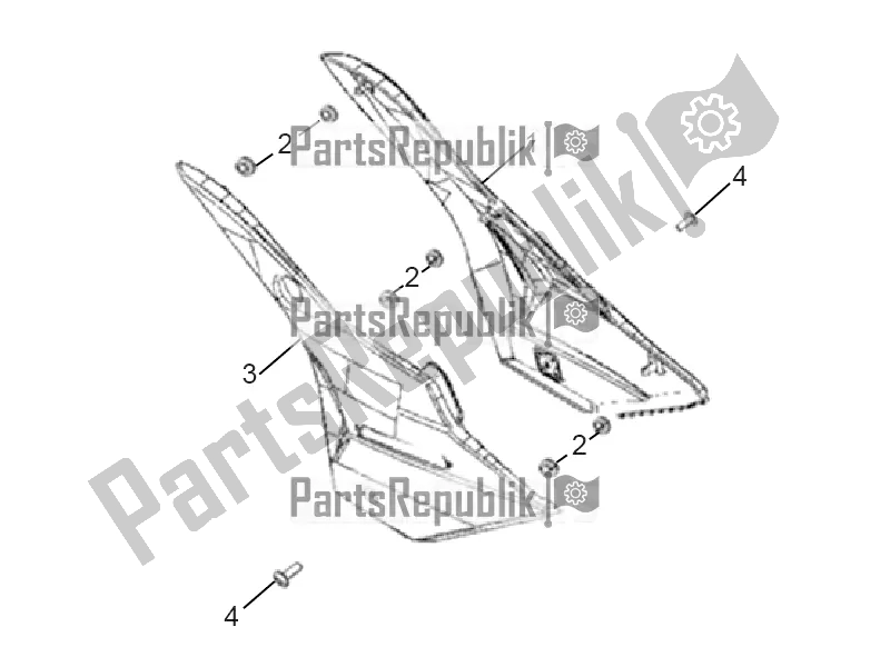 Todas las partes para Cubierta Lateral de Aprilia ETX 150 2018