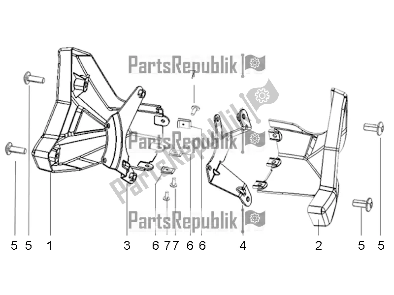 All parts for the Shroud of the Aprilia ETX 150 2019