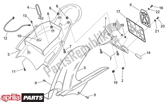 Tutte le parti per il Achterkant Opbouw Ii del Aprilia Europa 315 50 1990