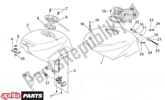 All parts for the Fuel Tank-seat of the Aprilia Europa 315 50 1990