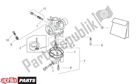 Tutte le parti per il Carburateurcomponenten del Aprilia Europa 315 50 1990