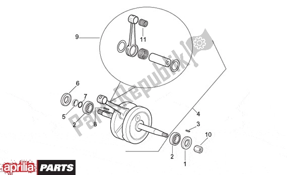 Wszystkie części do Wa? Korbowy Aprilia Europa 315 50 1990