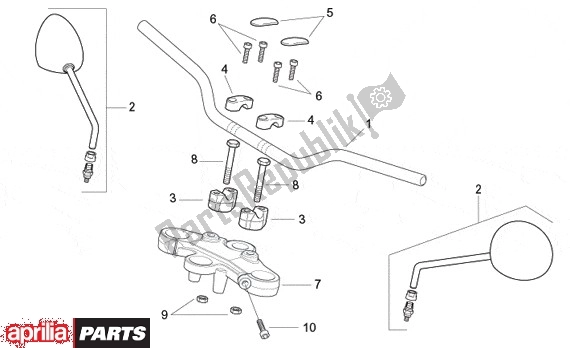 All parts for the Handlebar of the Aprilia Europa 315 50 1990