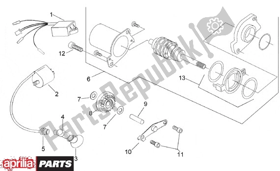 All parts for the Ontstekinggroep of the Aprilia Gulliver 510 50 1995 - 1998