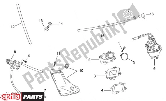 All parts for the Carburateur Oliepomp of the Aprilia Gulliver LC 513 50 1996 - 1998