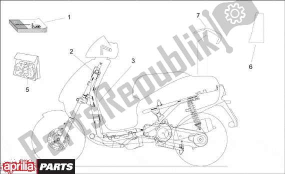 Tutte le parti per il Decors del Aprilia Gulliver LC 513 50 1996 - 1998