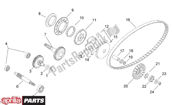 All parts for the Primaire Poelie of the Aprilia Gulliver LC 513 50 1996 - 1998