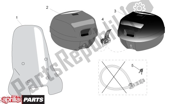 Todas las partes para Pantalla De Viento de Aprilia Gulliver LC 513 50 1996 - 1998