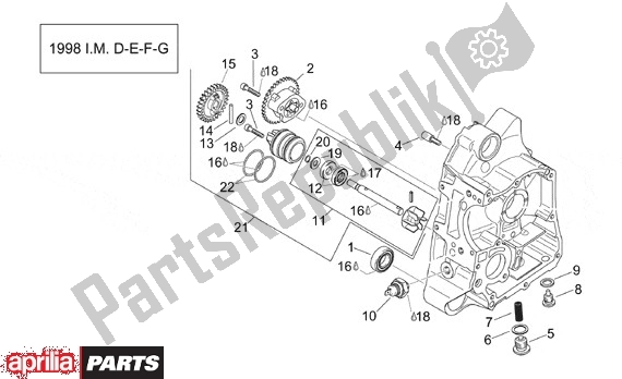 Alle Teile für das Behuizinghelft Rechts 1998 des Aprilia Leonardo 125-150 650 1996 - 1998