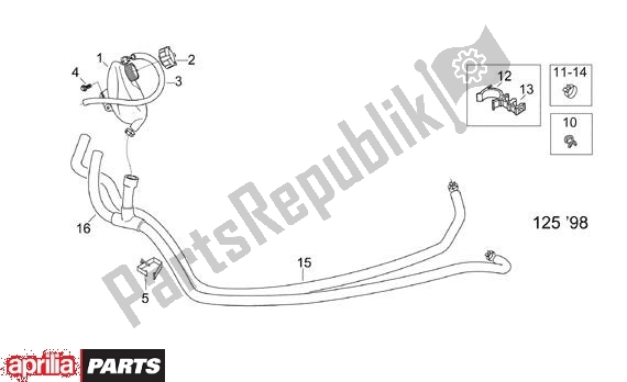 Tutte le parti per il Vaso Di Espansione 98 del Aprilia Leonardo 125-150 650 1996 - 1998