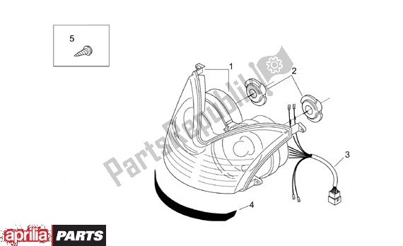 Alle Teile für das Scheinwerfer des Aprilia Leonardo 125-150 650 1996 - 1998