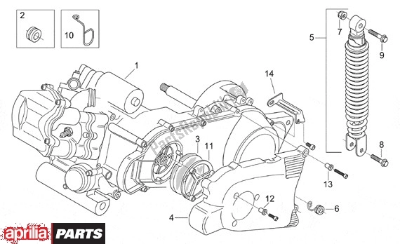 Alle onderdelen voor de Motor van de Aprilia Leonardo 125-150 650 1996 - 1998