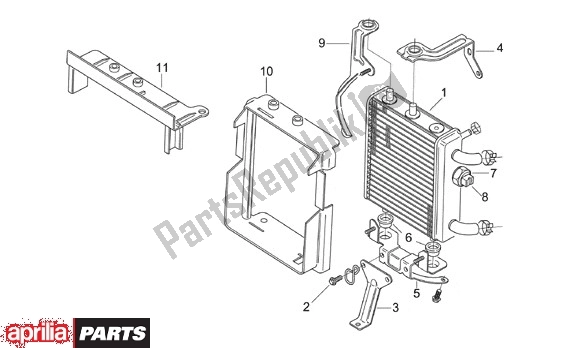 Toutes les pièces pour le Radiateur du Aprilia Leonardo 125-150 650 1996 - 1998