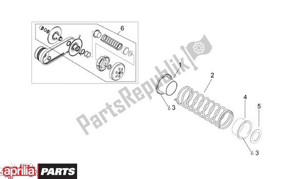 Todas as partes de Secundaire Poelie Ii do Aprilia Leonardo 125-150 650 1996 - 1998