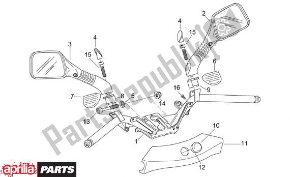 Alle Teile für das Lenker des Aprilia Leonardo 125-150 650 1996 - 1998