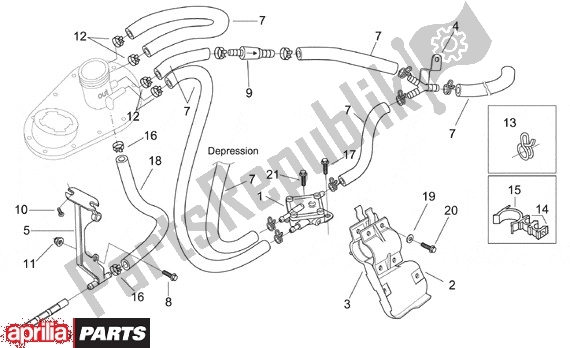 Todas las partes para Benzinepomp Extern de Aprilia Leonardo 125-150 651 1999 - 2001