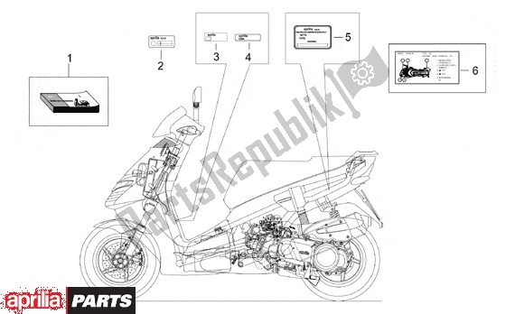 Alle Teile für das Bordje En Leiding des Aprilia Leonardo 125-150 651 1999 - 2001