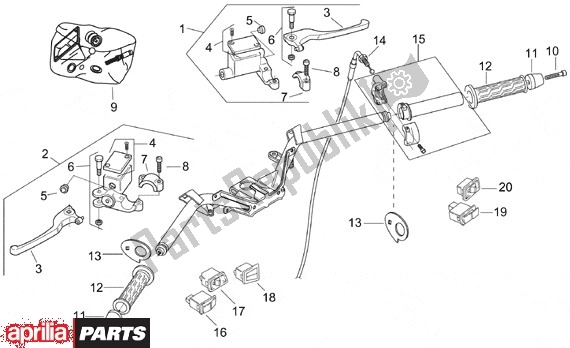 All parts for the Schakelingen of the Aprilia Leonardo 125-150 651 1999 - 2001