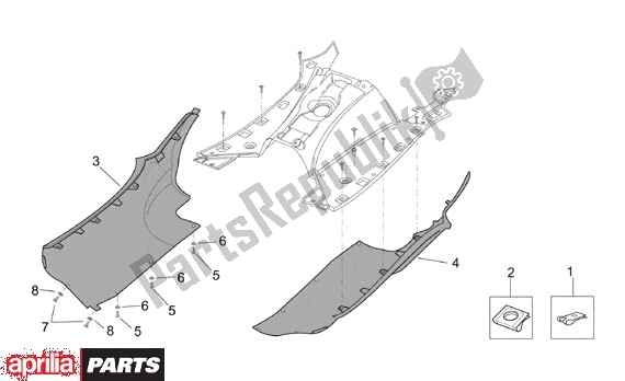 Alle onderdelen voor de Spoiler van de Aprilia Leonardo 125-150 651 1999 - 2001