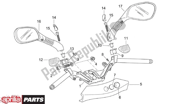 Toutes les pièces pour le Guidon du Aprilia Leonardo 125-150 651 1999 - 2001