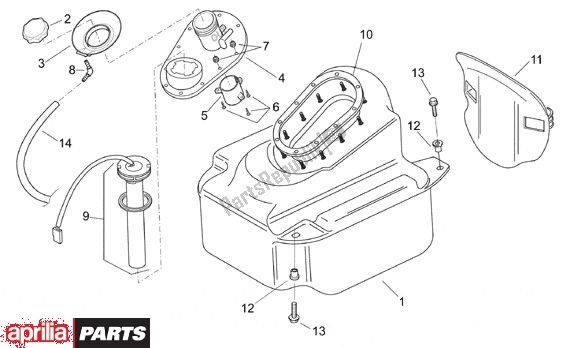 Toutes les pièces pour le Réservoir du Aprilia Leonardo 125-150 651 1999 - 2001