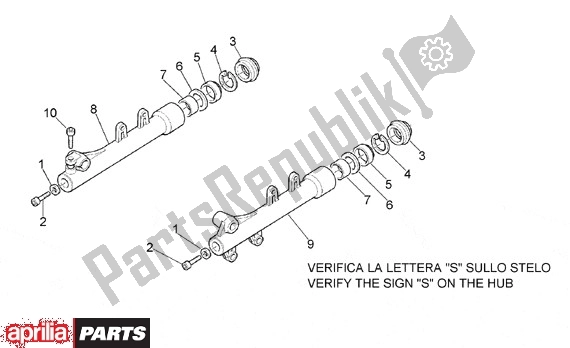 Alle onderdelen voor de Vork Componenten van de Aprilia Leonardo 125-150 651 1999 - 2001