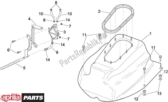 Alle onderdelen voor de Brandstoftank van de Aprilia Leonardo 655 250 1999 - 2001