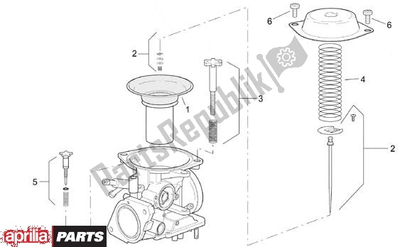 All parts for the Carburettor of the Aprilia Leonardo 655 250 1999 - 2001