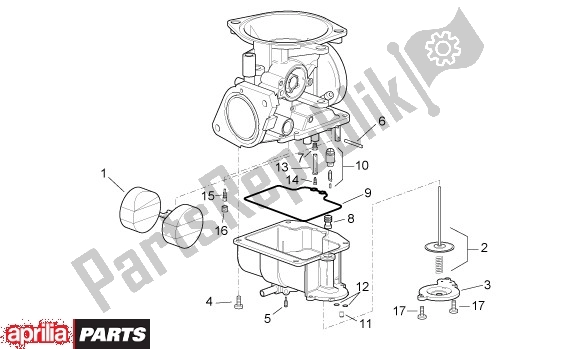 Toutes les pièces pour le Carburateurcomponenten Ii du Aprilia Leonardo 655 250 1999 - 2001