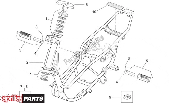 Alle onderdelen voor de Frame van de Aprilia Leonardo 655 250 1999 - 2001