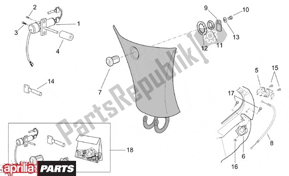 All parts for the Slotset Decors of the Aprilia Leonardo 655 250 1999 - 2001