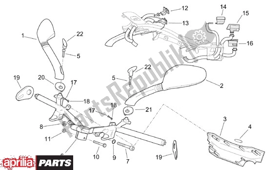 All parts for the Handlebar of the Aprilia Leonardo 655 250 1999 - 2001