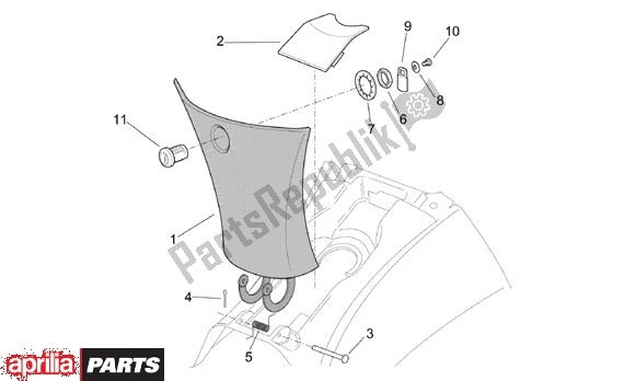 Tutte le parti per il Tankklep del Aprilia Leonardo 655 250 1999 - 2001