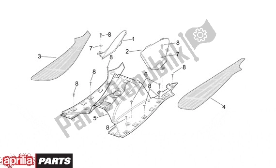 Todas as partes de Tapijt do Aprilia Leonardo 655 250 1999 - 2001