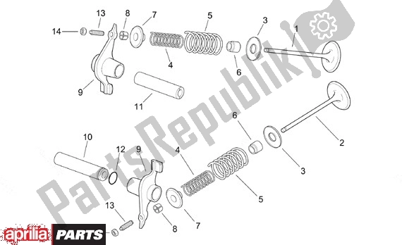 All parts for the Ventielen of the Aprilia Leonardo 655 250 1999 - 2001