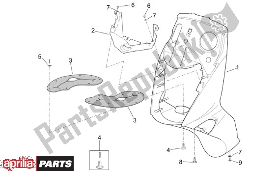 Tutte le parti per il Voorscherm del Aprilia Leonardo 655 250 1999 - 2001