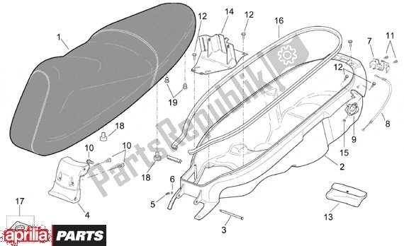 Todas las partes para Zit Helmbak de Aprilia Leonardo 655 250 1999 - 2001