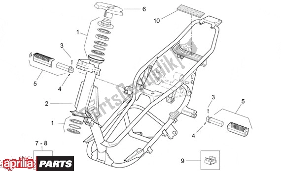 Wszystkie części do Frame Aprilia Leonardo 250-300 657 2002 - 2004