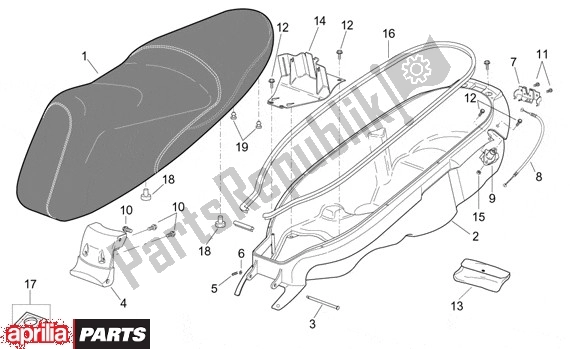 Todas las partes para Helmbak de Aprilia Leonardo 250-300 657 2002 - 2004