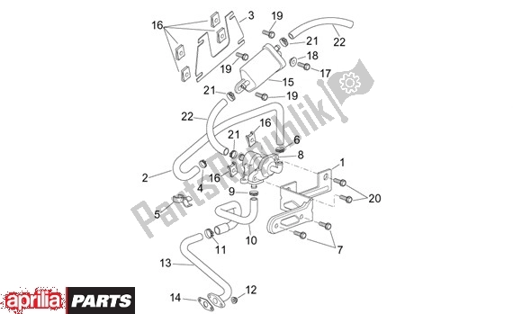 All parts for the Nevenluchtbehuizing of the Aprilia Leonardo 250-300 657 2002 - 2004