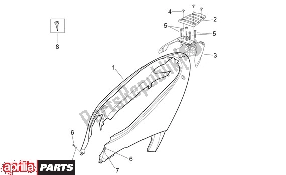 Toutes les pièces pour le Zijbeplating du Aprilia Leonardo 250-300 657 2002 - 2004