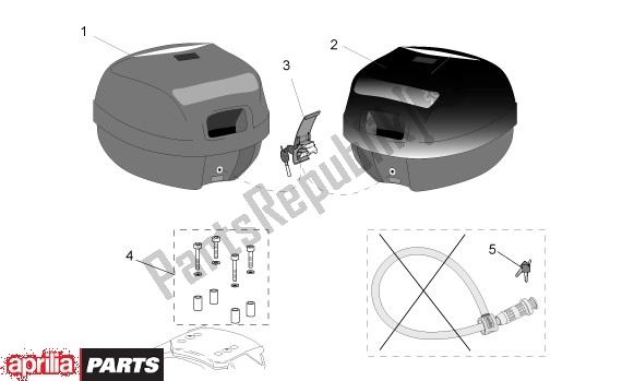 Toutes les pièces pour le Koffer du Aprilia Leonardo ST 125-150 652 2001 - 2004