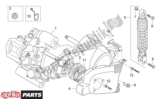 Alle onderdelen voor de Motor van de Aprilia Leonardo ST 125-150 652 2001 - 2004